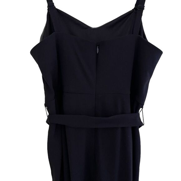 Torrid Black Sleeveless Ponte Knit Self Tie Jumpsuit 2X - Picture 5 of 7